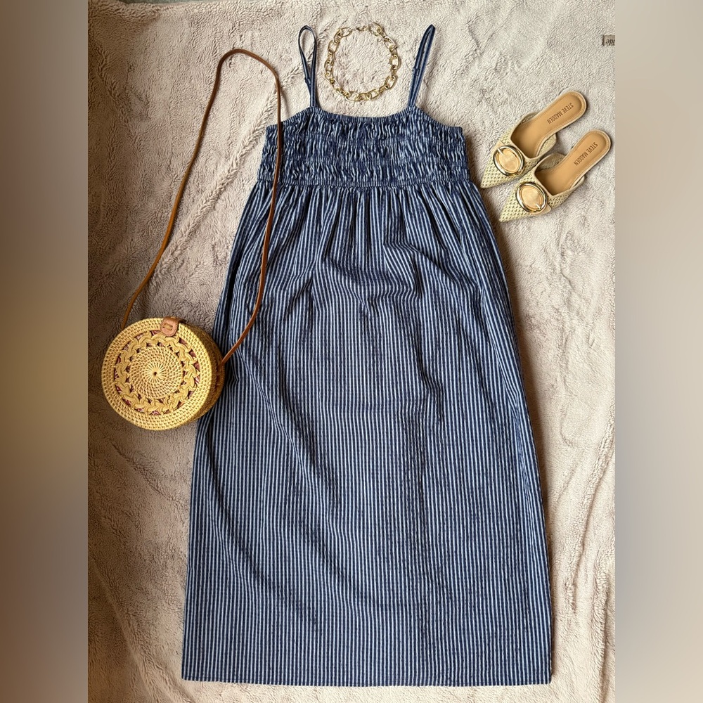 Target Blue Striped Maxi Dress